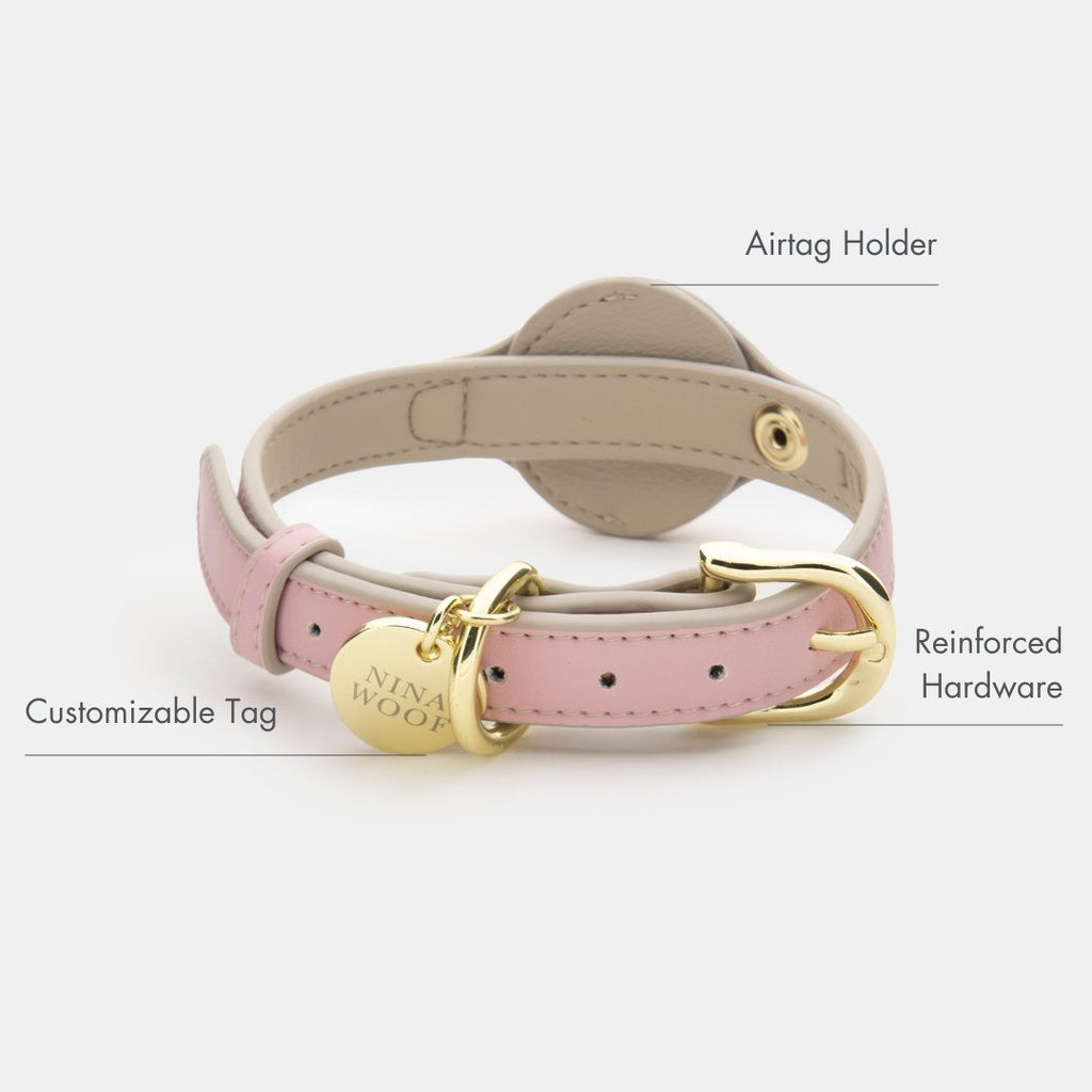 Air Tag Enabled - Leather Dog Collar