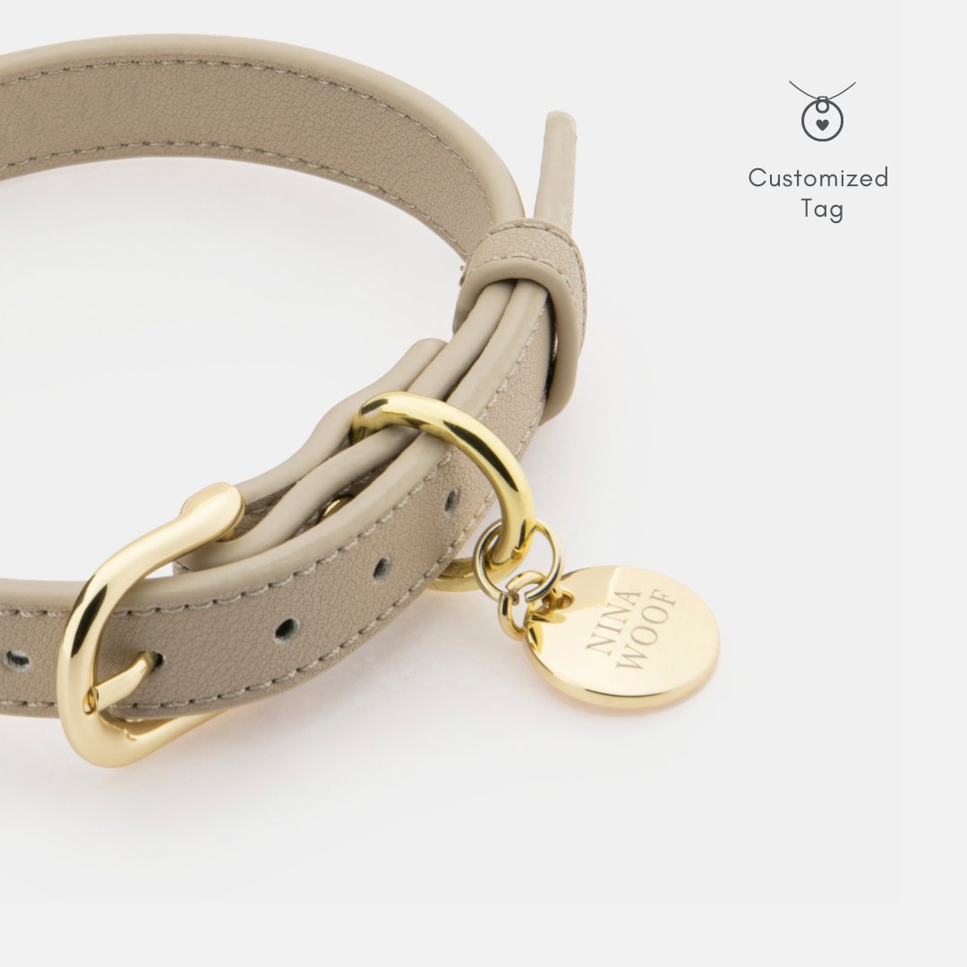 Air Tag Enabled - Leather Dog Collar